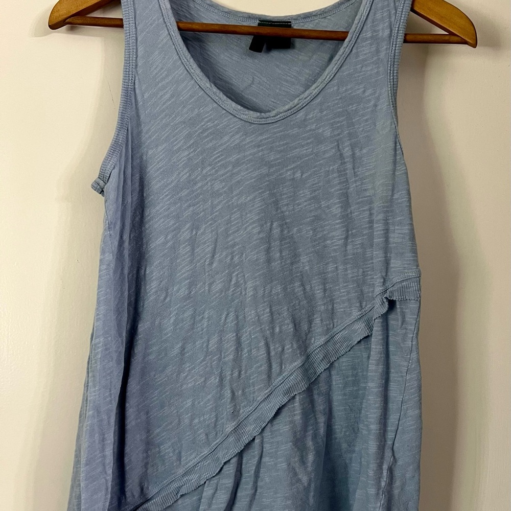 Anthropology Left of Center Baby Blue Women's Asymmetric Tank Top
